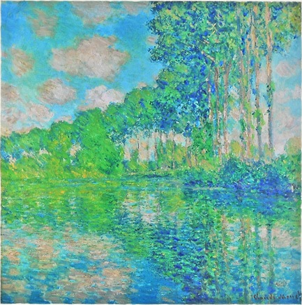 クロード・モネ、ポプラ並木、希少な画集より、新品高級額 徹底解説】クロード・モネ「ポプラ並木」はどこで描かれた？エプト川の