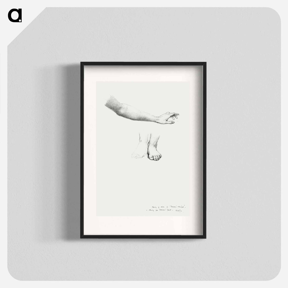 Arm and Feet, study for Mirror of Venus - エドワード バーン ジョーンズ Poster.