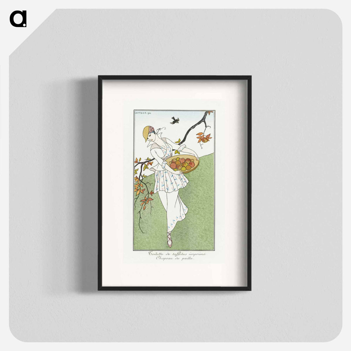 Costumes Parisiens, No.179: Toilette de taffetas - ジョージ バービエ Poster.