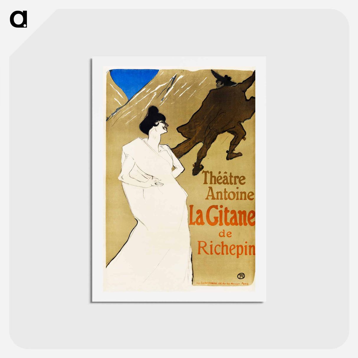 アートポストカード-La Gitane - アンリ ド トゥールーズ ロートレック Postcard.