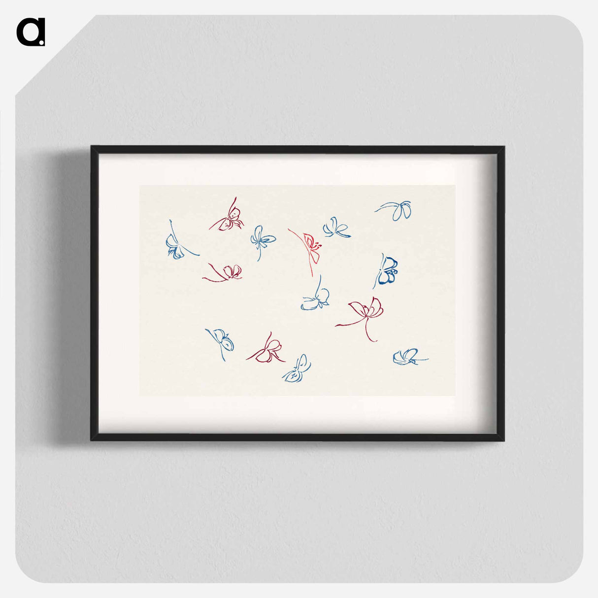 Vintage butterfly - 神坂 雪佳 Poster.