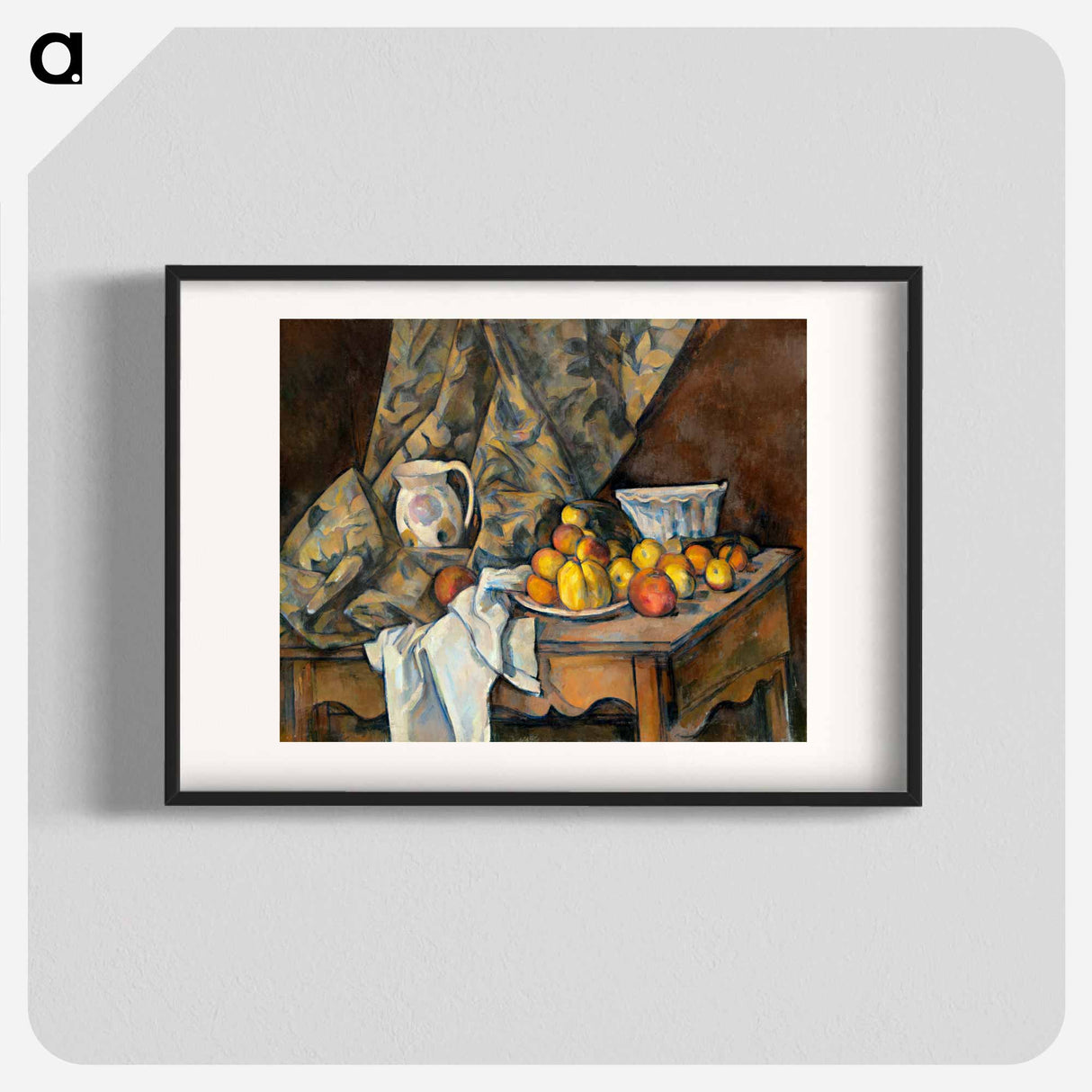 Still Life with Apples and Peaches - ポール セザンヌ Poster.