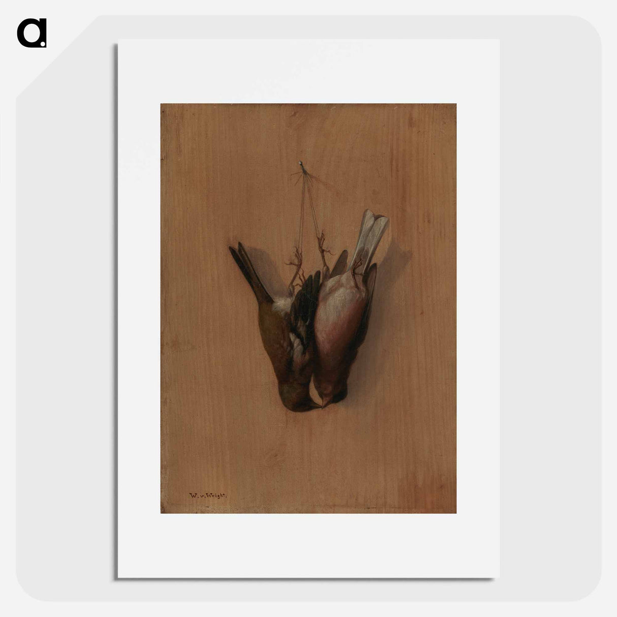 Two hung chaffinches - Wilhelm von Wright Poster.