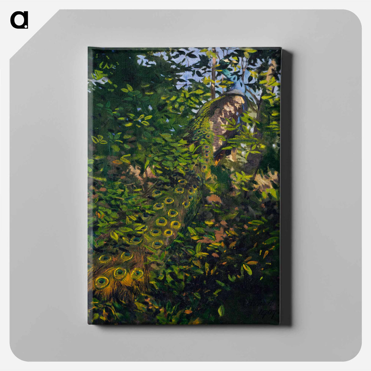 Peacock in the Woods - アボット ハンダーソン セイヤー Canvas.