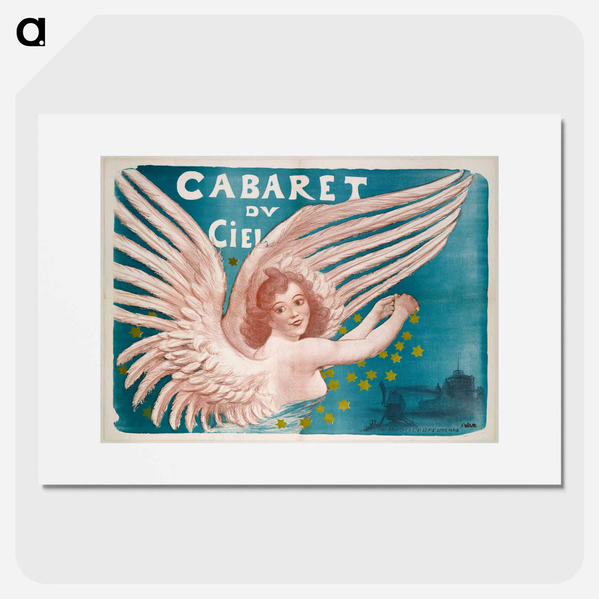 Cabaret du Ciel - アドルフ レオン ウィレット Poster.
