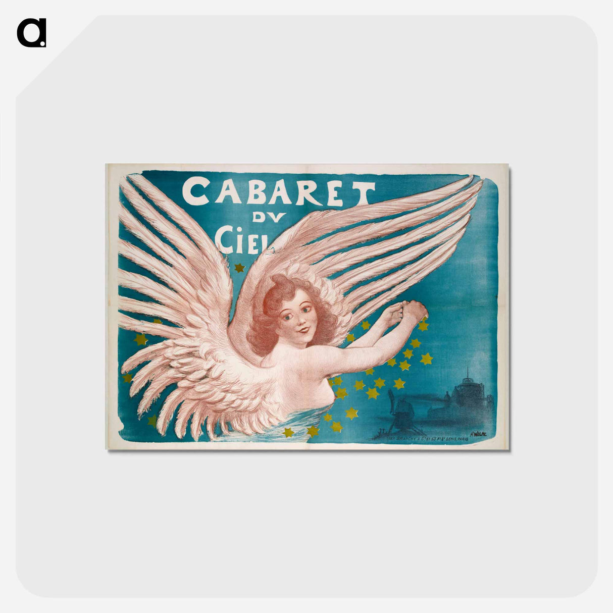 Cabaret du Ciel - アドルフ レオン ウィレット Postcard.