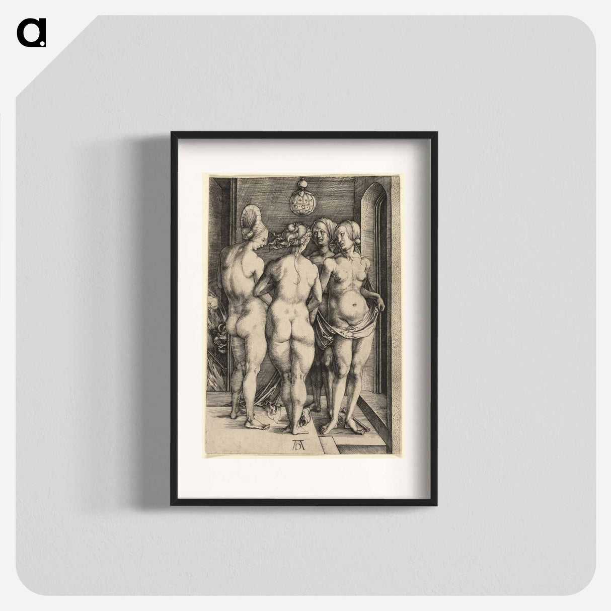 The Four Naked Women - アルブレヒト デューラー Poster.