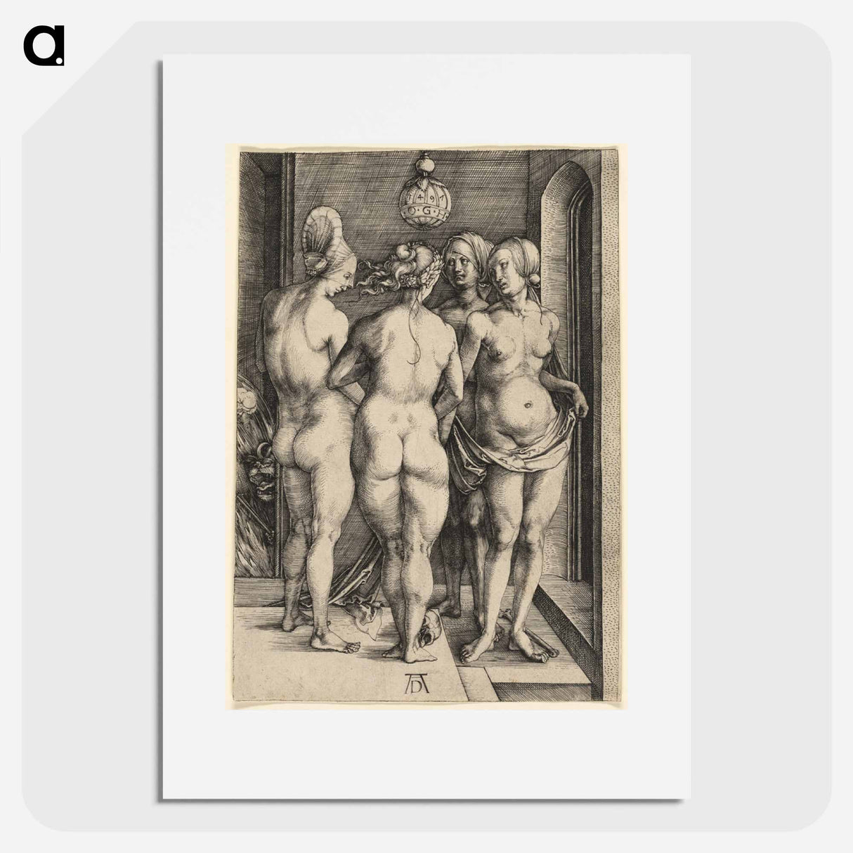 The Four Naked Women - アルブレヒト デューラー Poster.