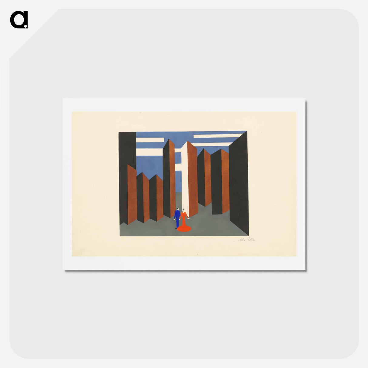 Maquettes de théatre i.-xv. - アレクサンドラ エクスター Postcard.