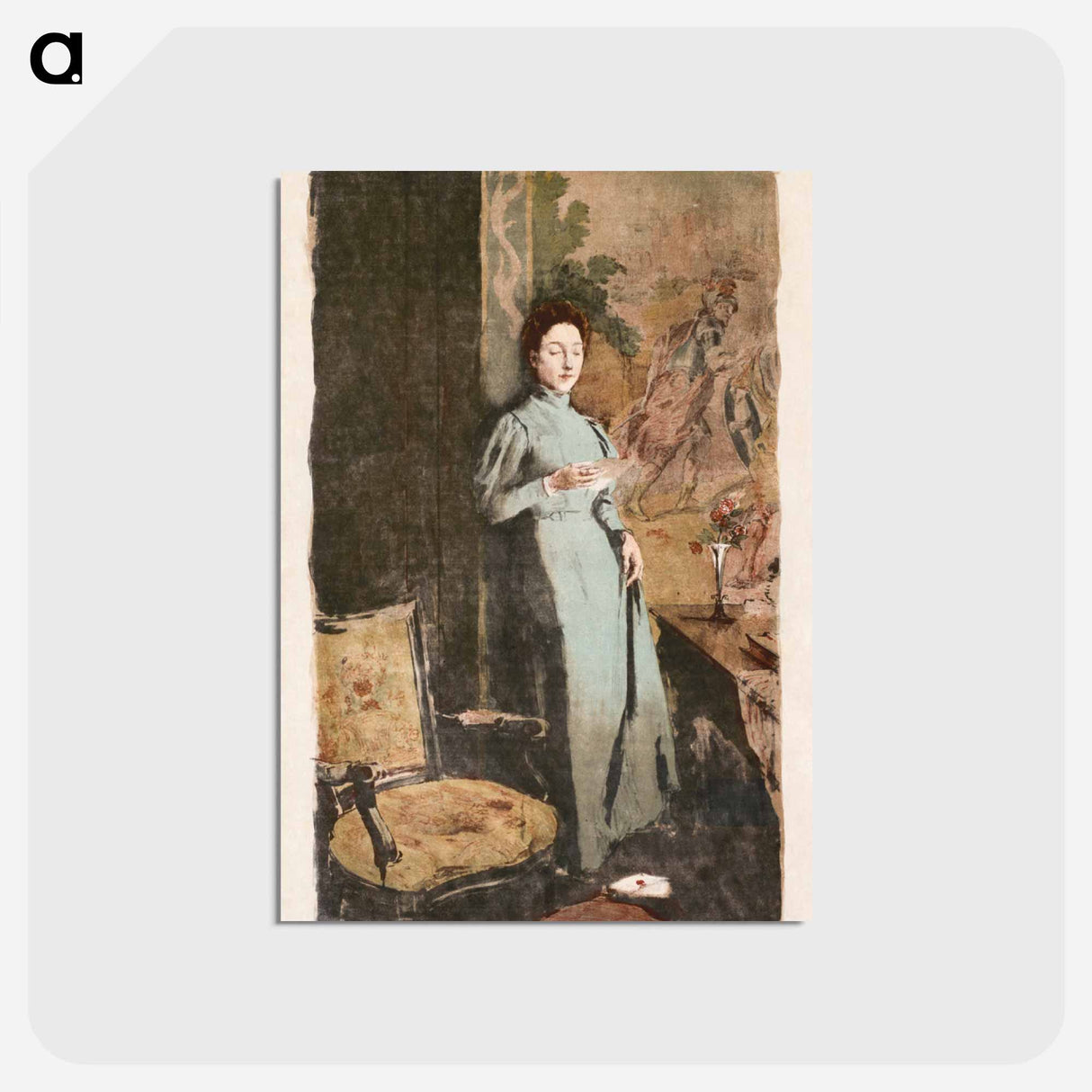 The Letter; La Lettre - アレクサンドル ルノア Postcard.