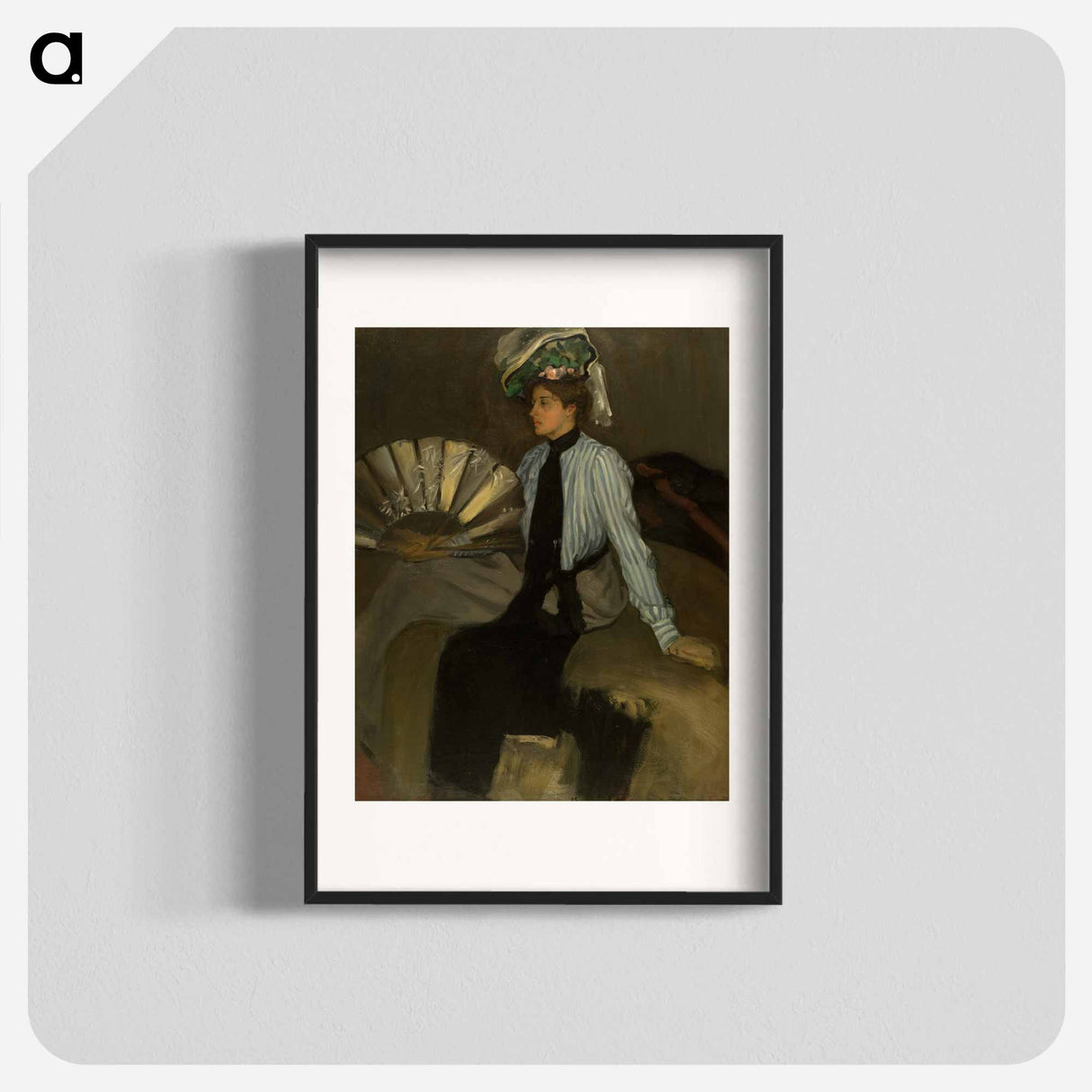 Young Woman With Fan - アルフレッド ヘンリー マウラー Poster.