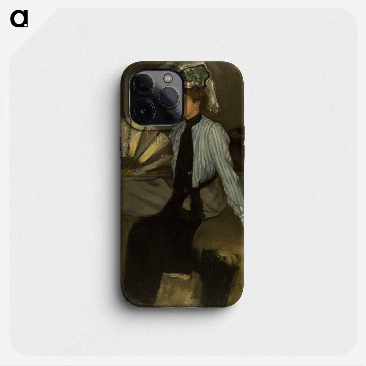 Young Woman With Fan - アルフレッド ヘンリー マウラー Phone Case.