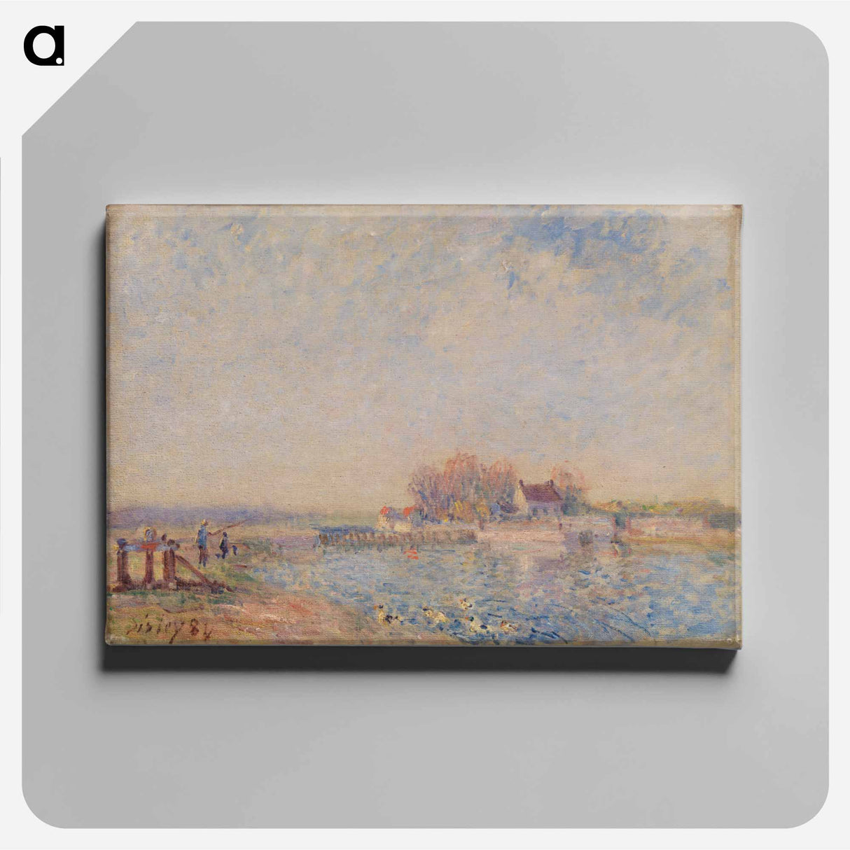 Saint Mammès–Loing Canal - アルフレッド シスレー Canvas.
