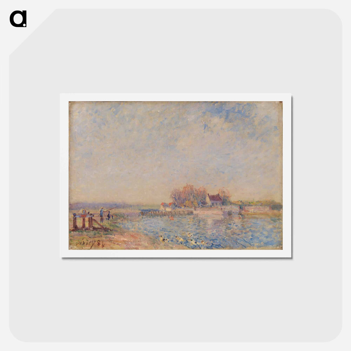 Saint Mammès–Loing Canal - アルフレッド シスレー Postcard.