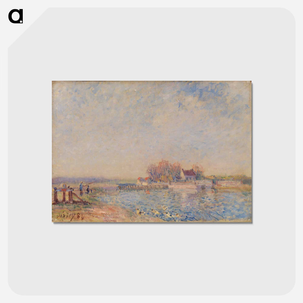 Saint Mammès–Loing Canal - アルフレッド シスレー Postcard.