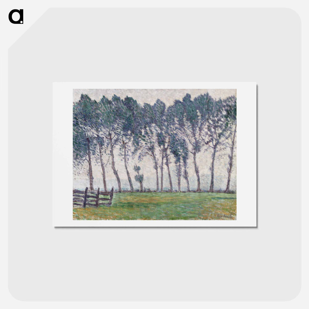 Rainy weather at hampton court - アルフレッド ウィリアム フィンチ Postcard.