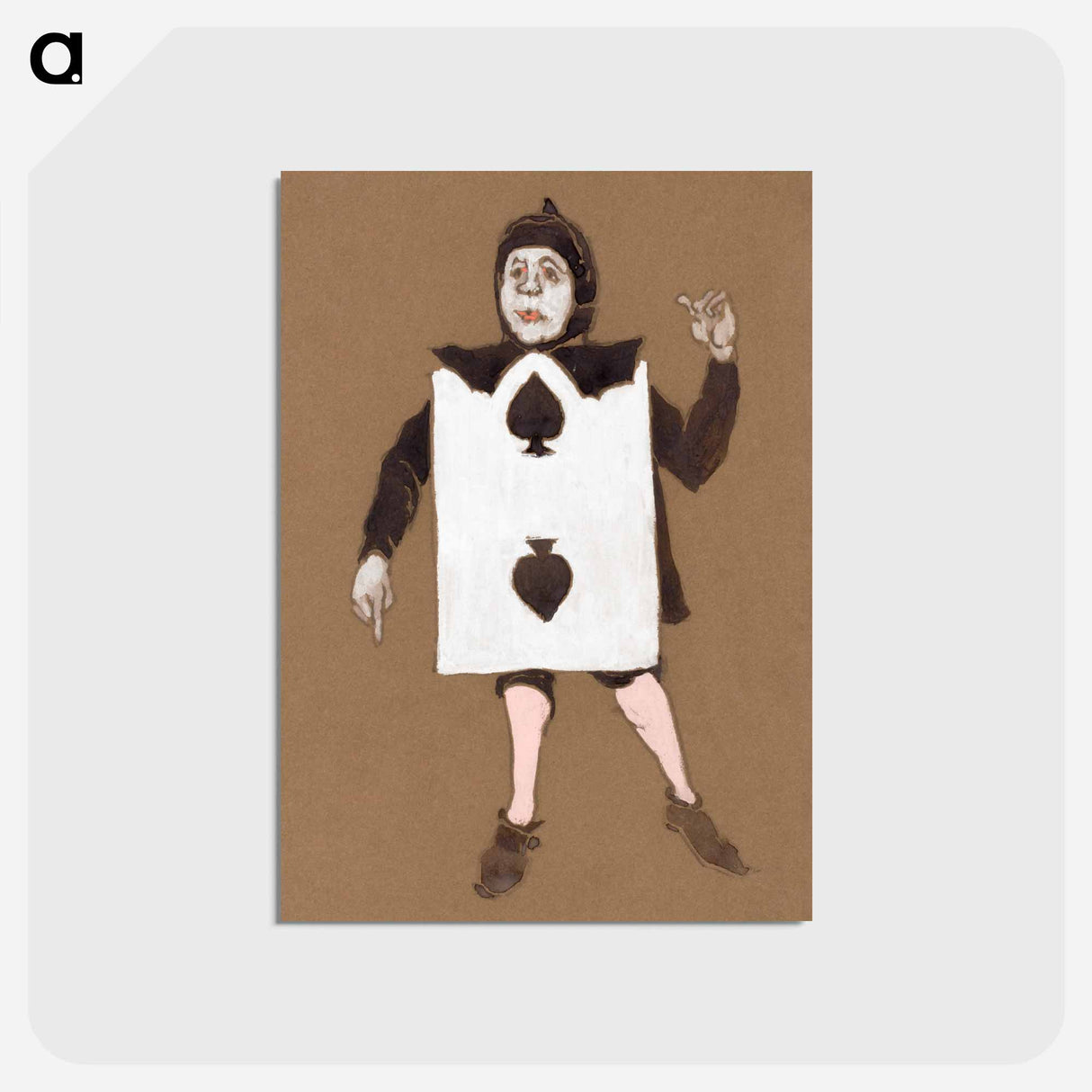 アートポストカード-Two of Spades - 不思議の国のアリス Postcard.