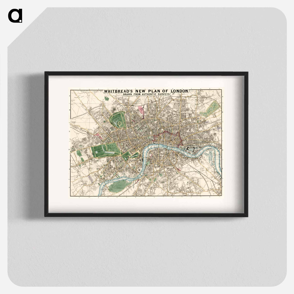 Whitbread's new plan of London - アンティーク地図 Poster.