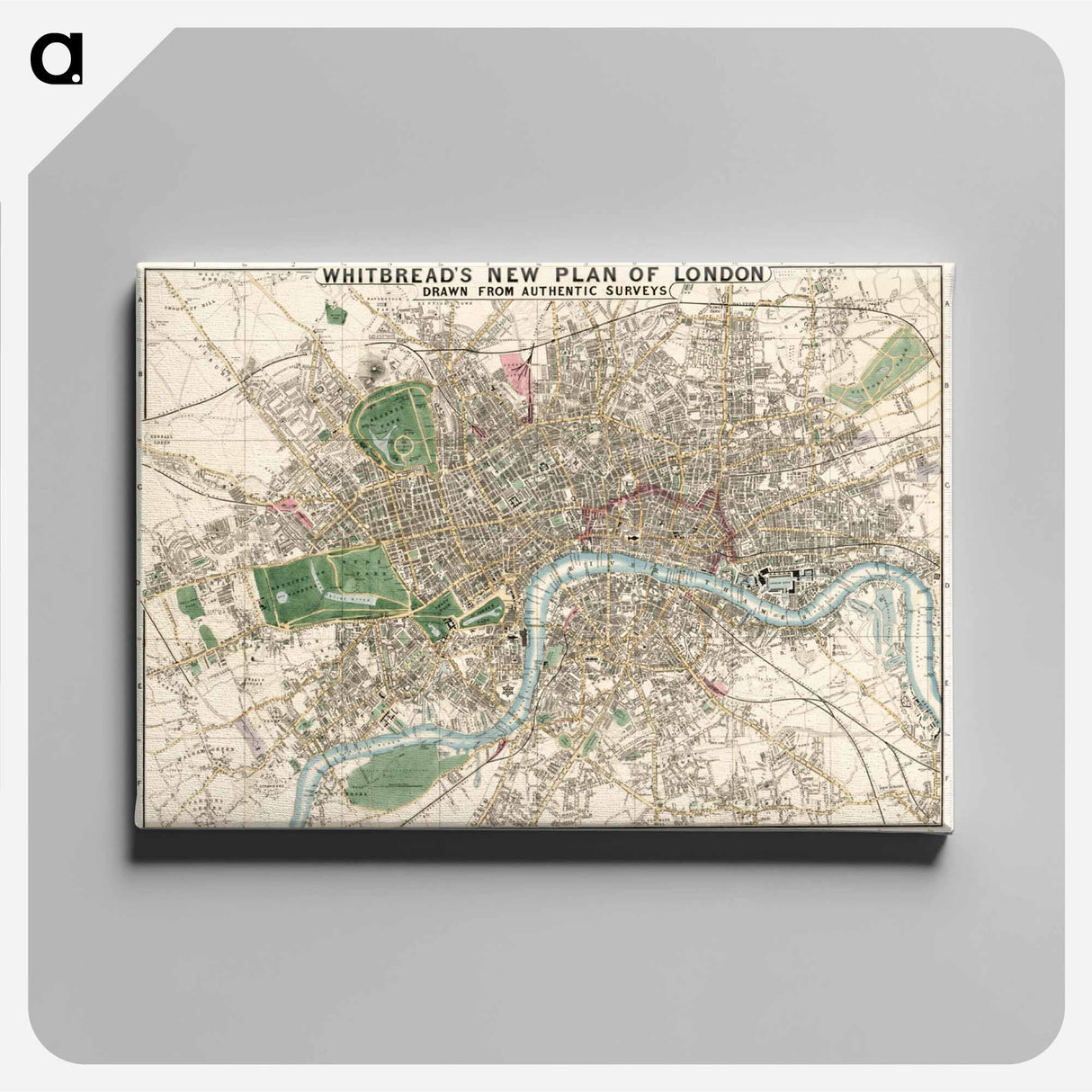 Whitbread's new plan of London - アンティーク地図 Canvas.