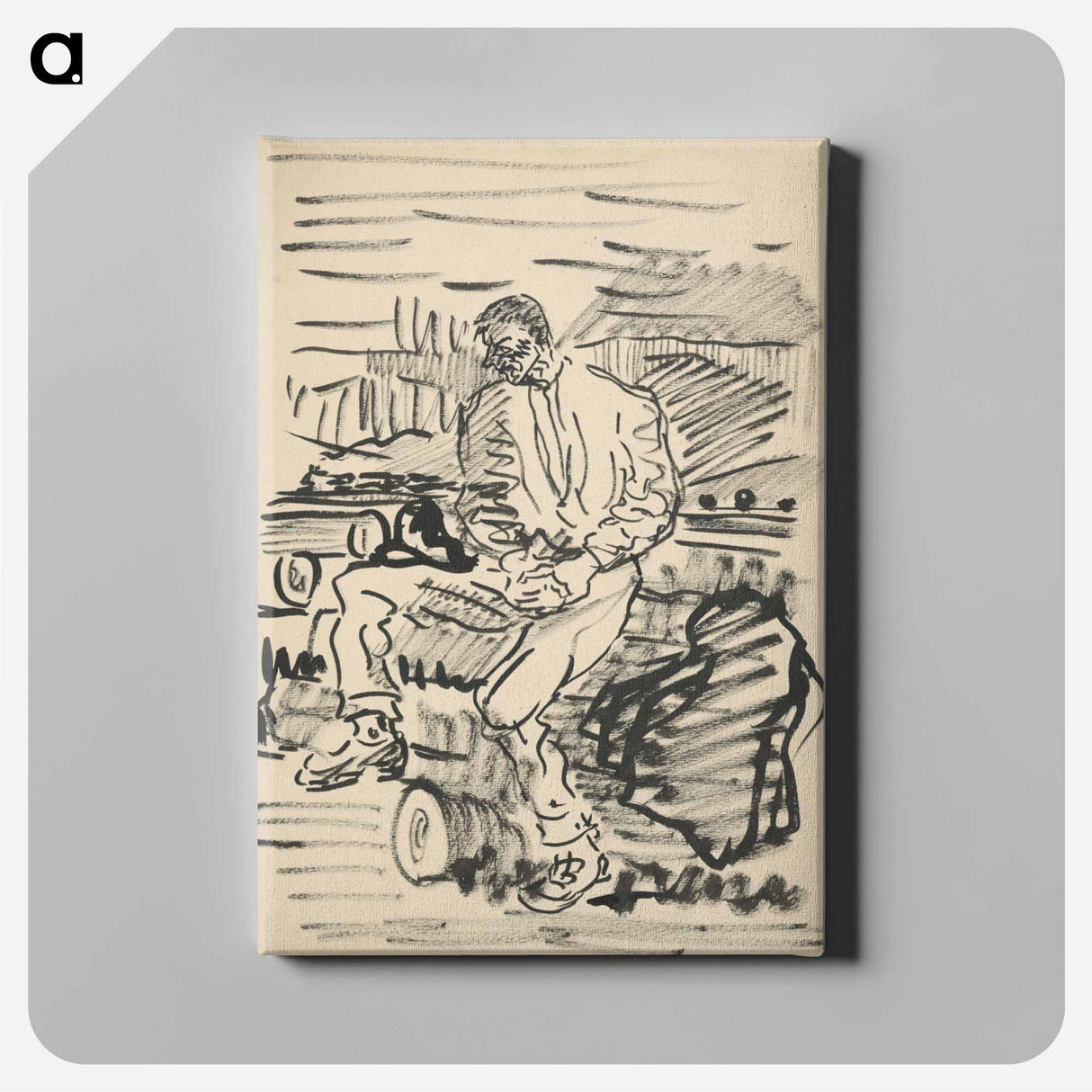 Rest in a field - アーノルド ピーター ワイズ クビンチャン Canvas.