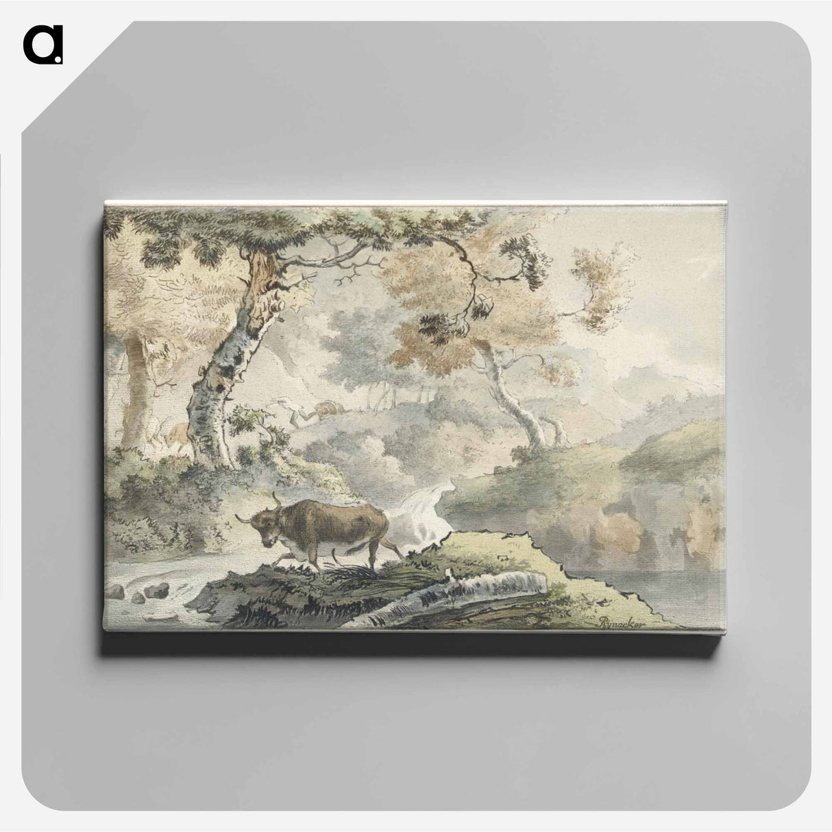 アートパネル-Boslandschap met stier
- コルネリス プロース ファン アムステル Canvas.