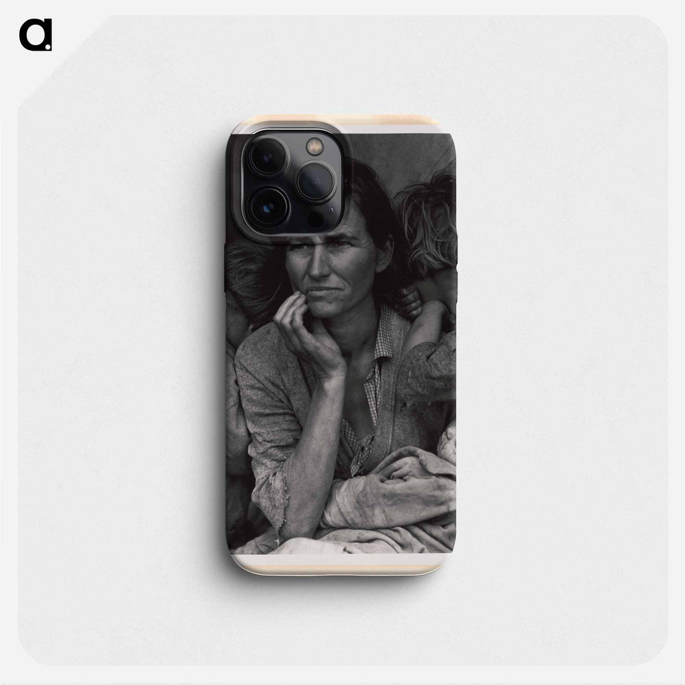 Destitute pea pickers in California. Mother of seven children. Age 32 - ドロテア ラング Phone Case.