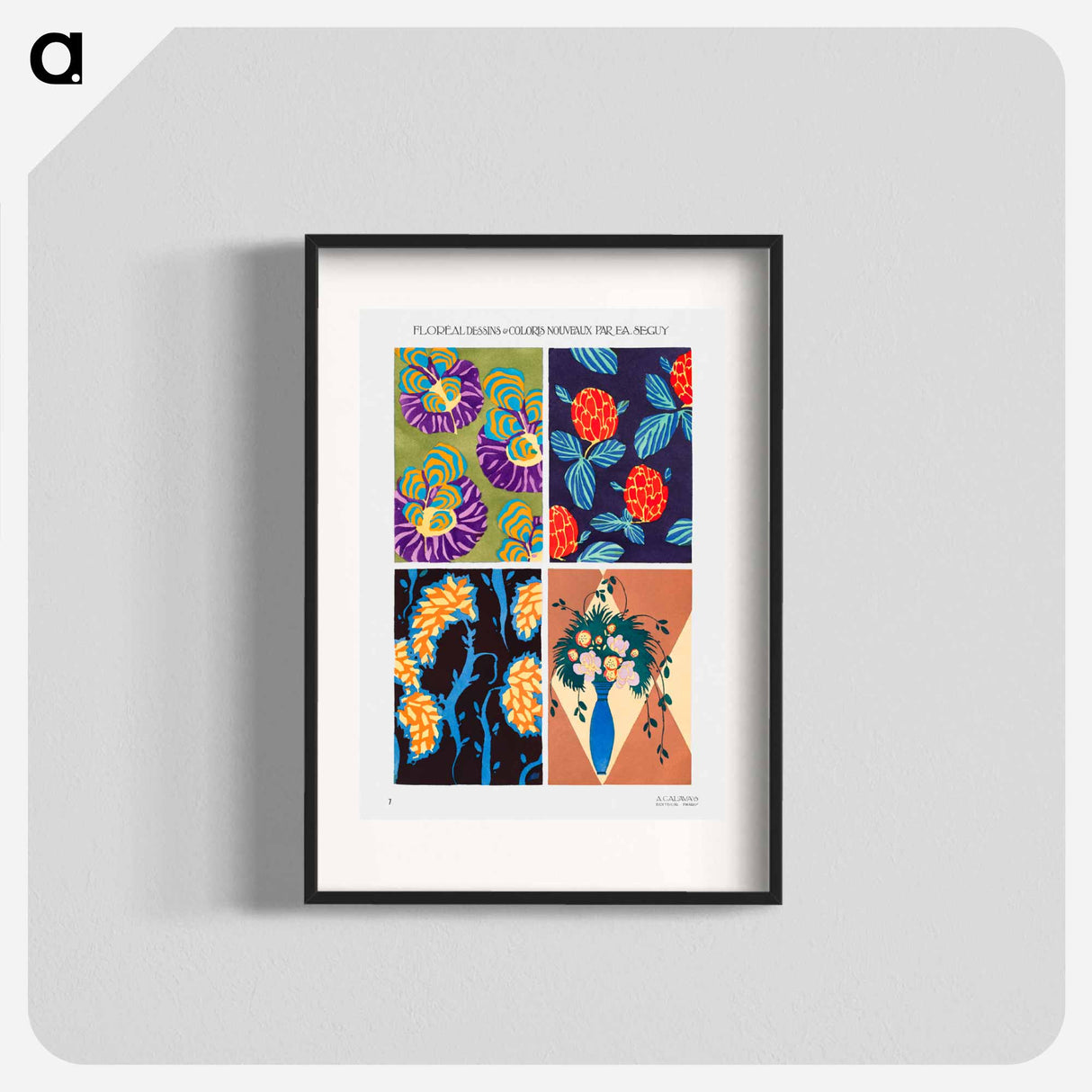 Vintage art deco & art nouveau pattern, plate no. 7. - E.A.セギー Poster.