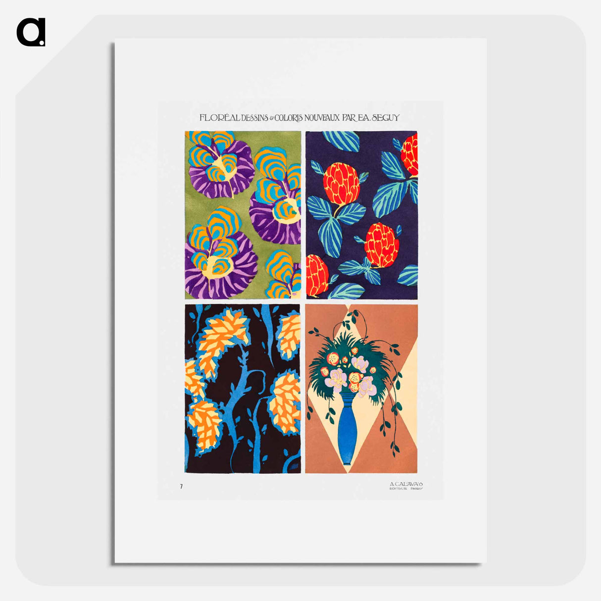 Vintage art deco & art nouveau pattern, plate no. 7. - E.A.セギー Poster.