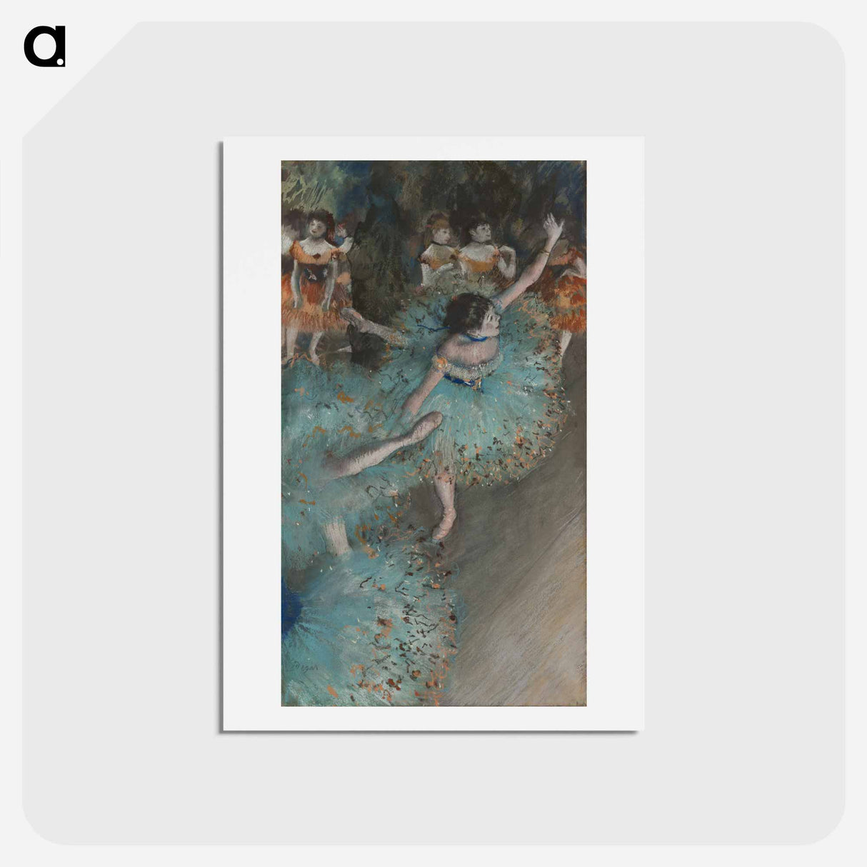 アートポストカード-Swaying Dancer - エドガー ドガ Postcard.
