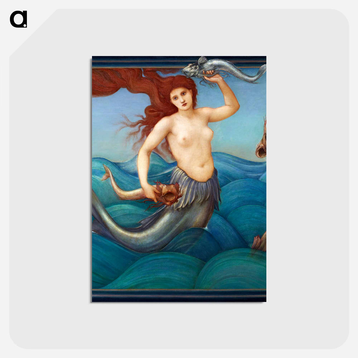 アートポストカード-A Sea-Nymph - エドワード バーン ジョーンズ Postcard.
