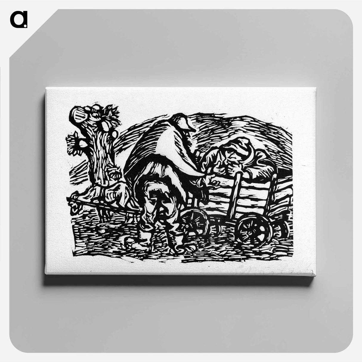 The dogcart - エルンスト ハインリヒ バルラッハ Canvas.