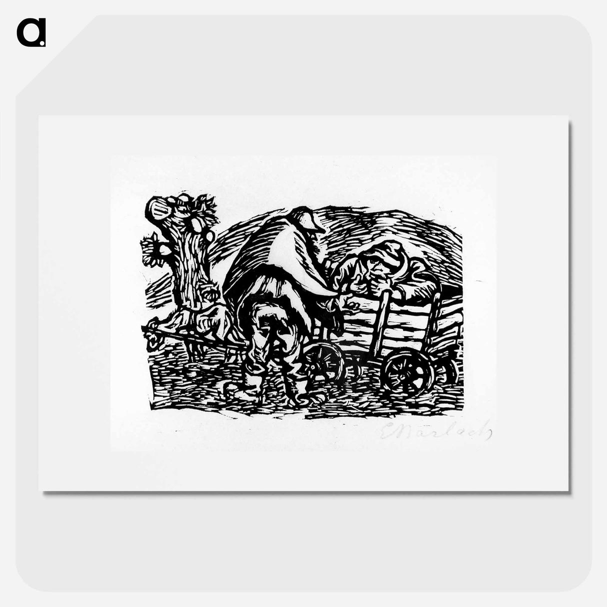 The dogcart - エルンスト ハインリヒ バルラッハ Poster.