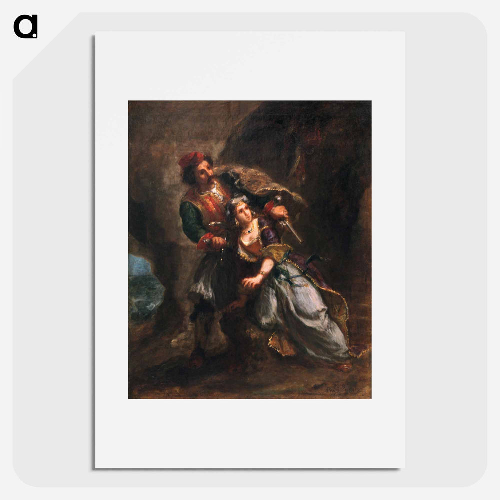 The Bride of Abydos - ウジェーヌ ドラクロワ Poster.