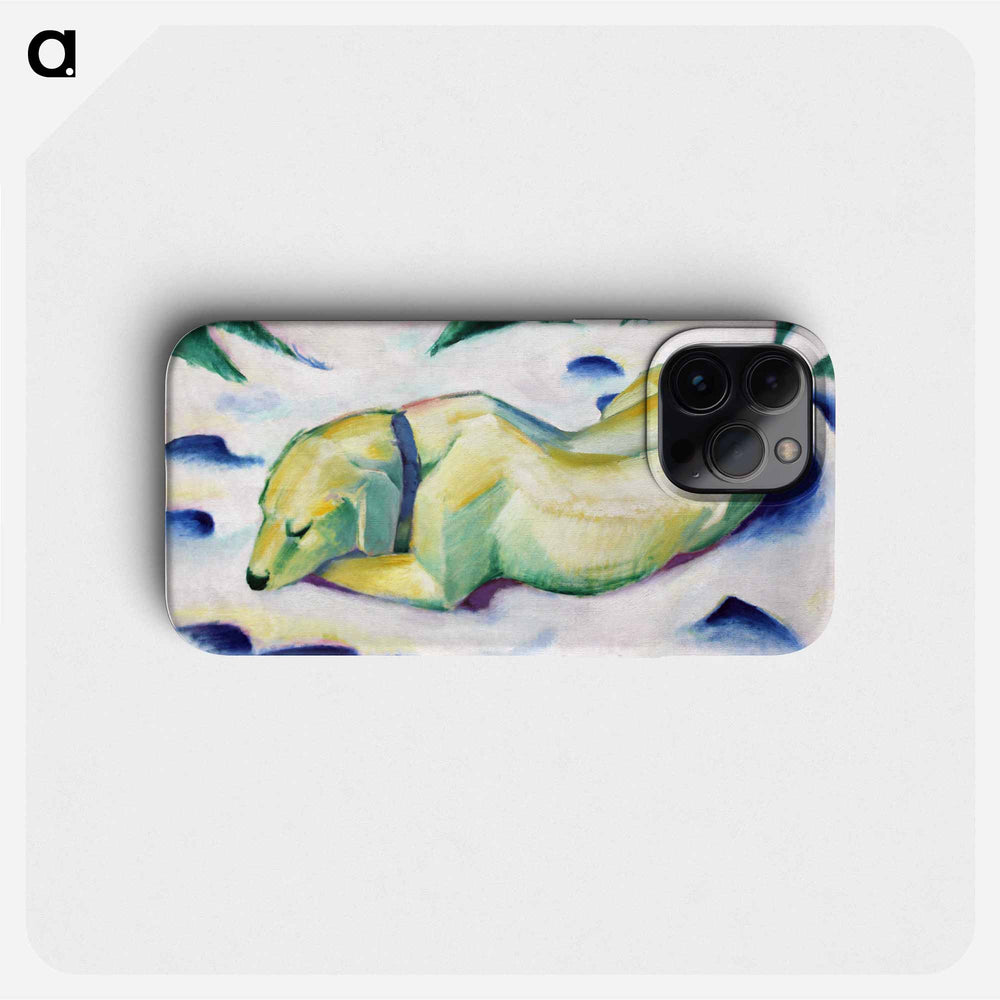 Dog Lying in the Snow - Franz Marc Phone Case.