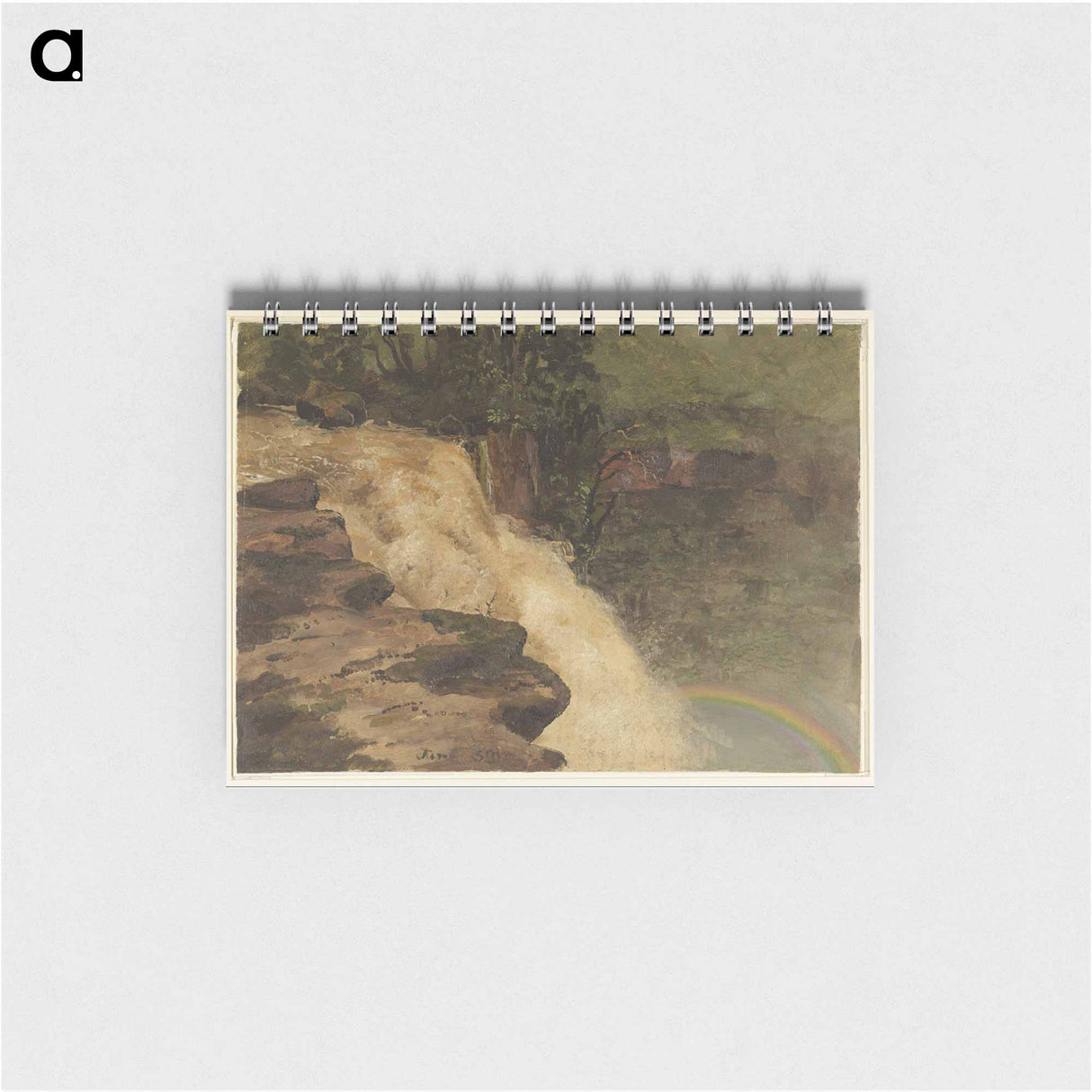 アートメモ帳-A Waterfall in Colombia - フレデリック エドウィン チャーチ Memo.