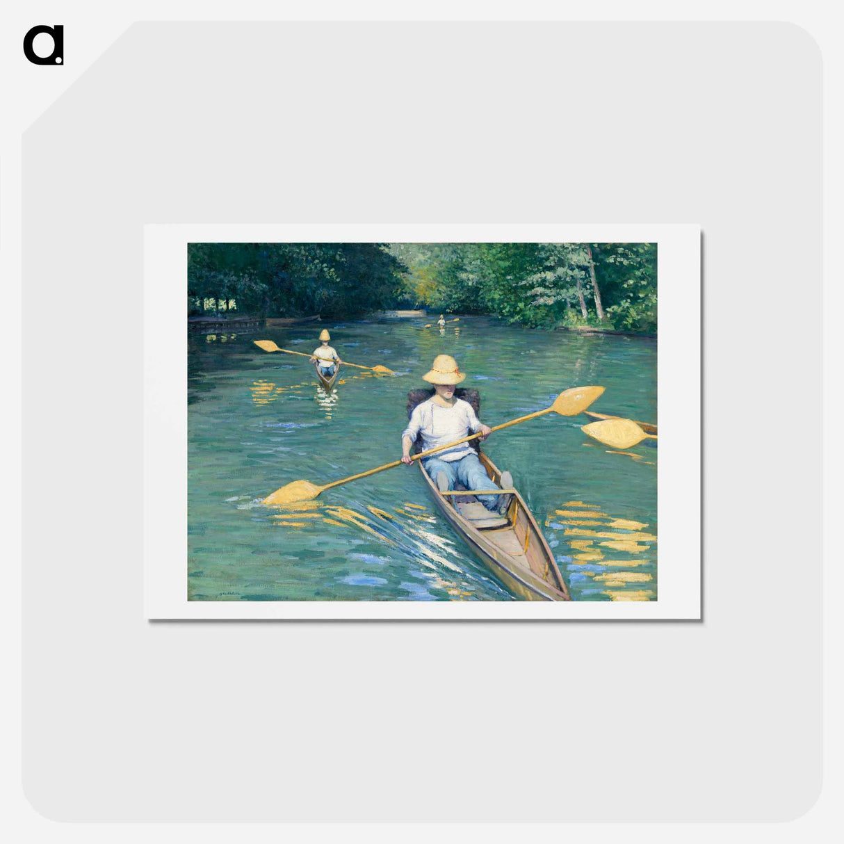 アートポストカード-Skiffs - ギュスターヴ カイユボット Postcard.