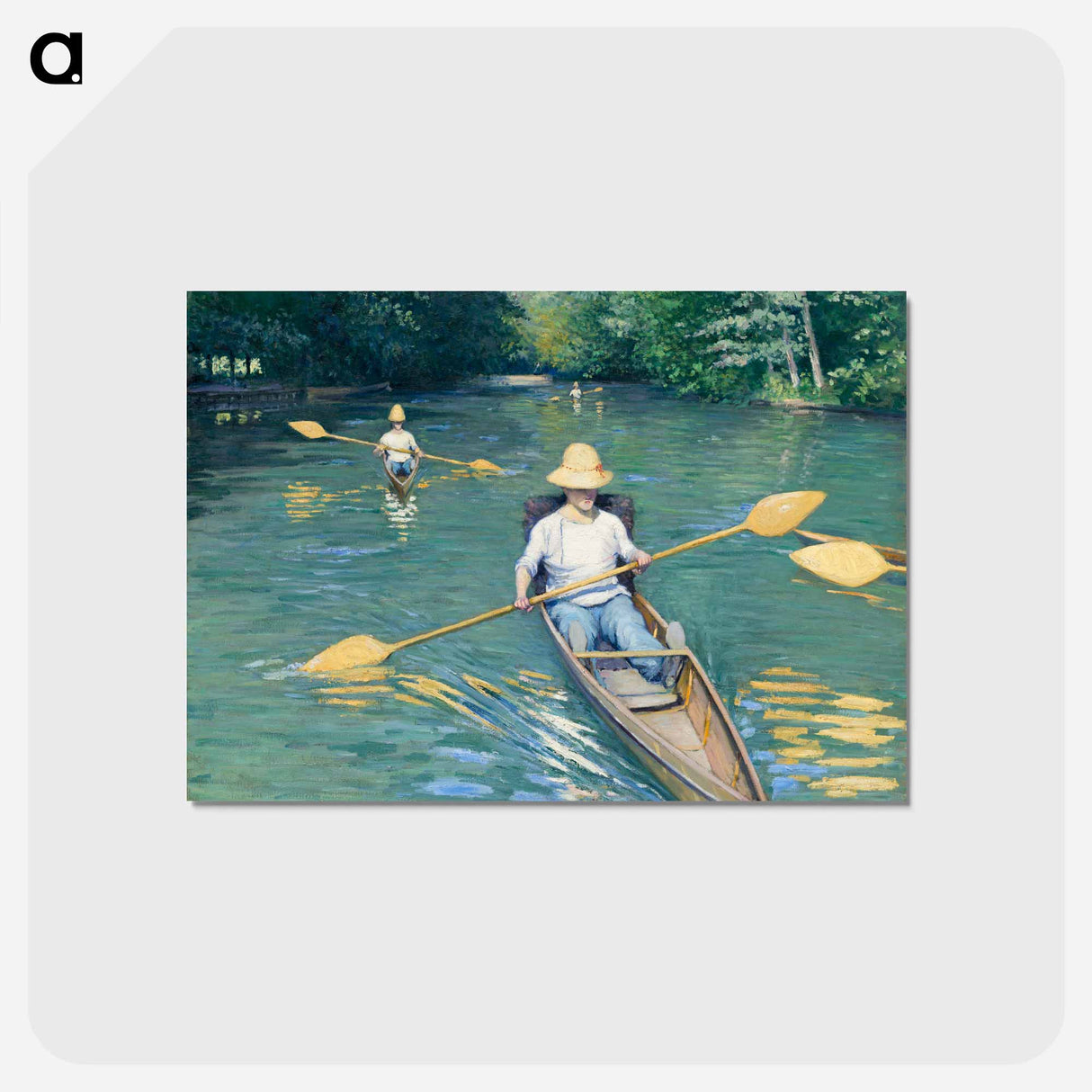 アートポストカード-Skiffs - ギュスターヴ カイユボット Postcard.