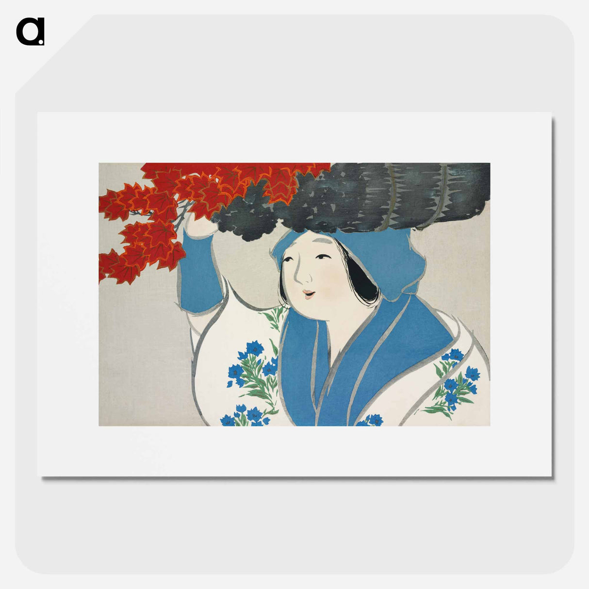 Woman from Momoyogusa–Flowers of a Hundred Generations - Kamisaka Setsuka Poster.