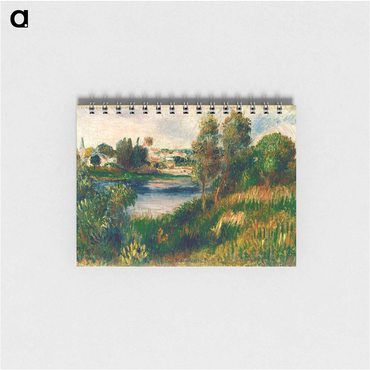 Landscape at Vétheuil - ピエール オーギュスト ルノワール Memo.