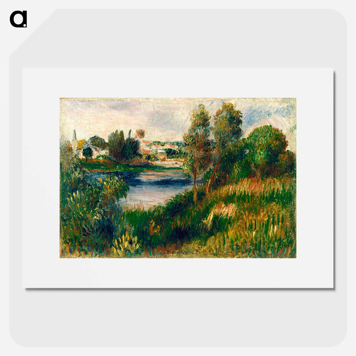 Landscape at Vétheuil - Pierre-Auguste Renoir Poster.