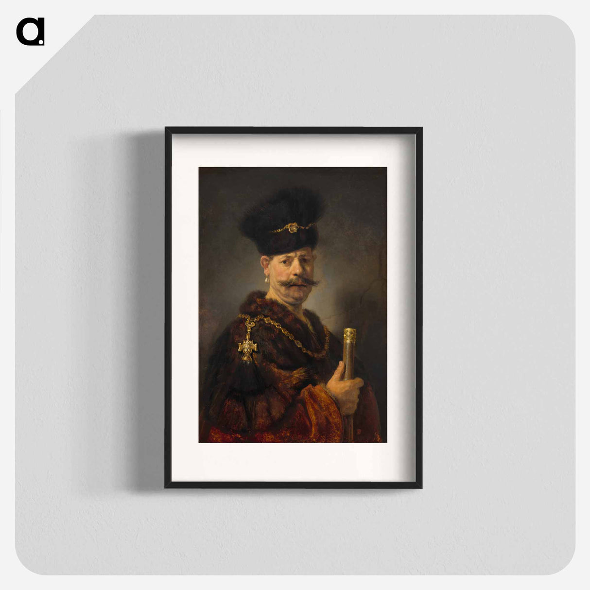 A Polish Nobleman - レンブラント ファン レイン Poster.