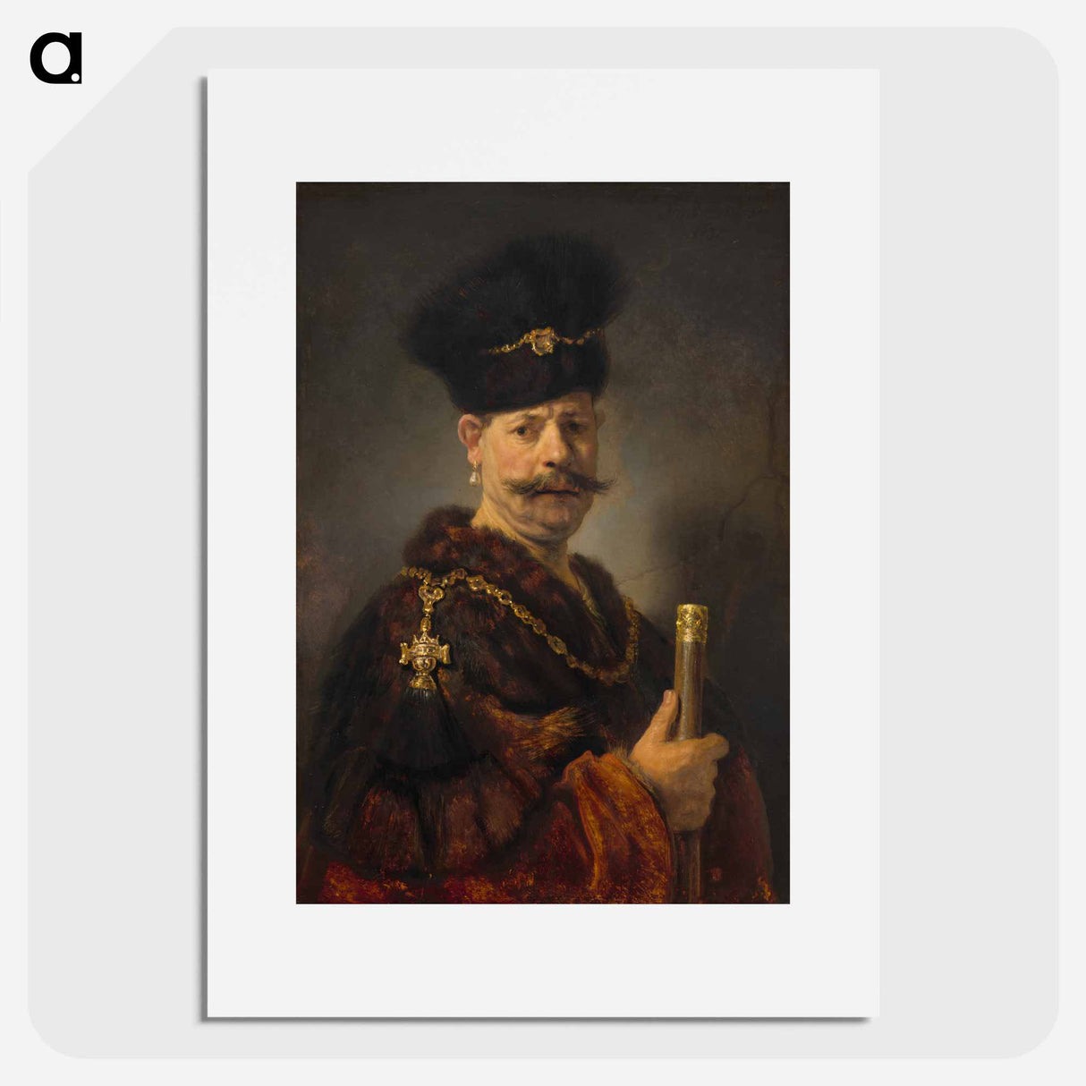A Polish Nobleman - レンブラント ファン レイン Poster.