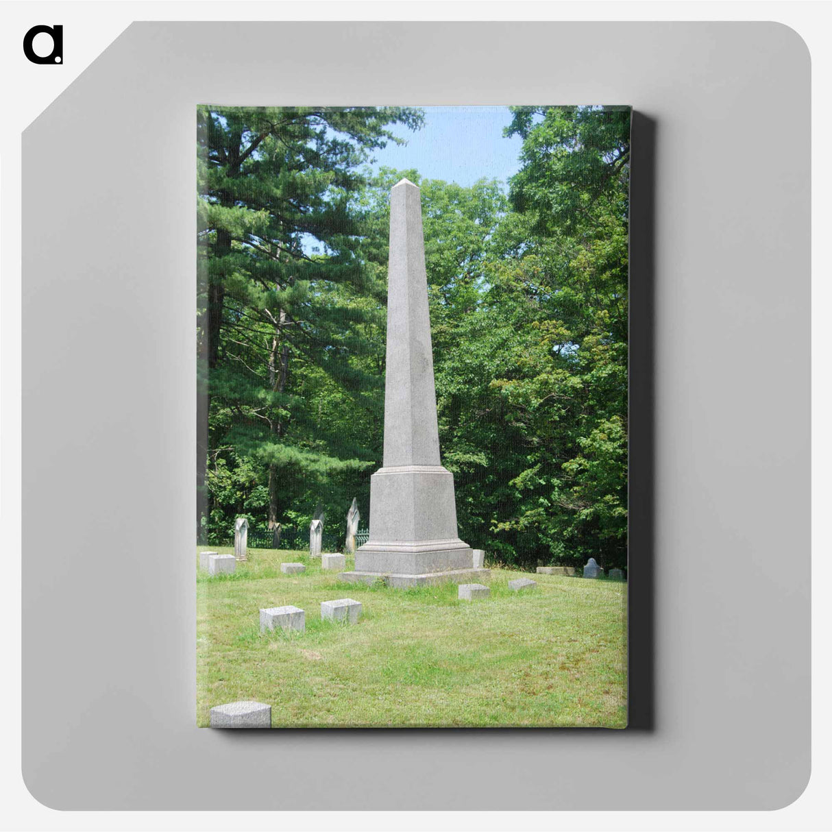 アートパネル-Baker family plot at Albany Rural Cemetery in Menands, New York - ウィリアム ブリス ベイカー Canvas.