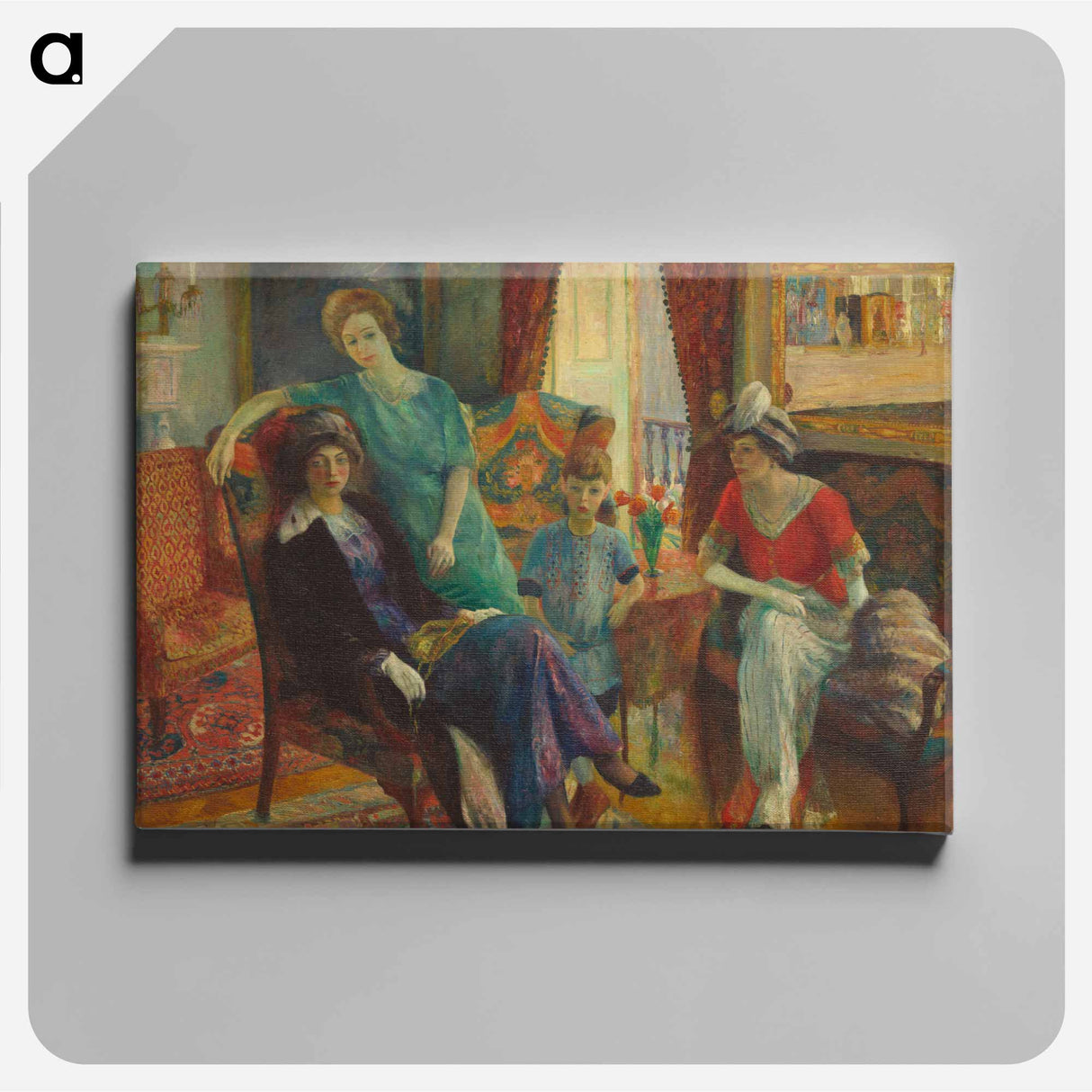 Family Group - ウィリアム ジェームス グラッケンズ Canvas.