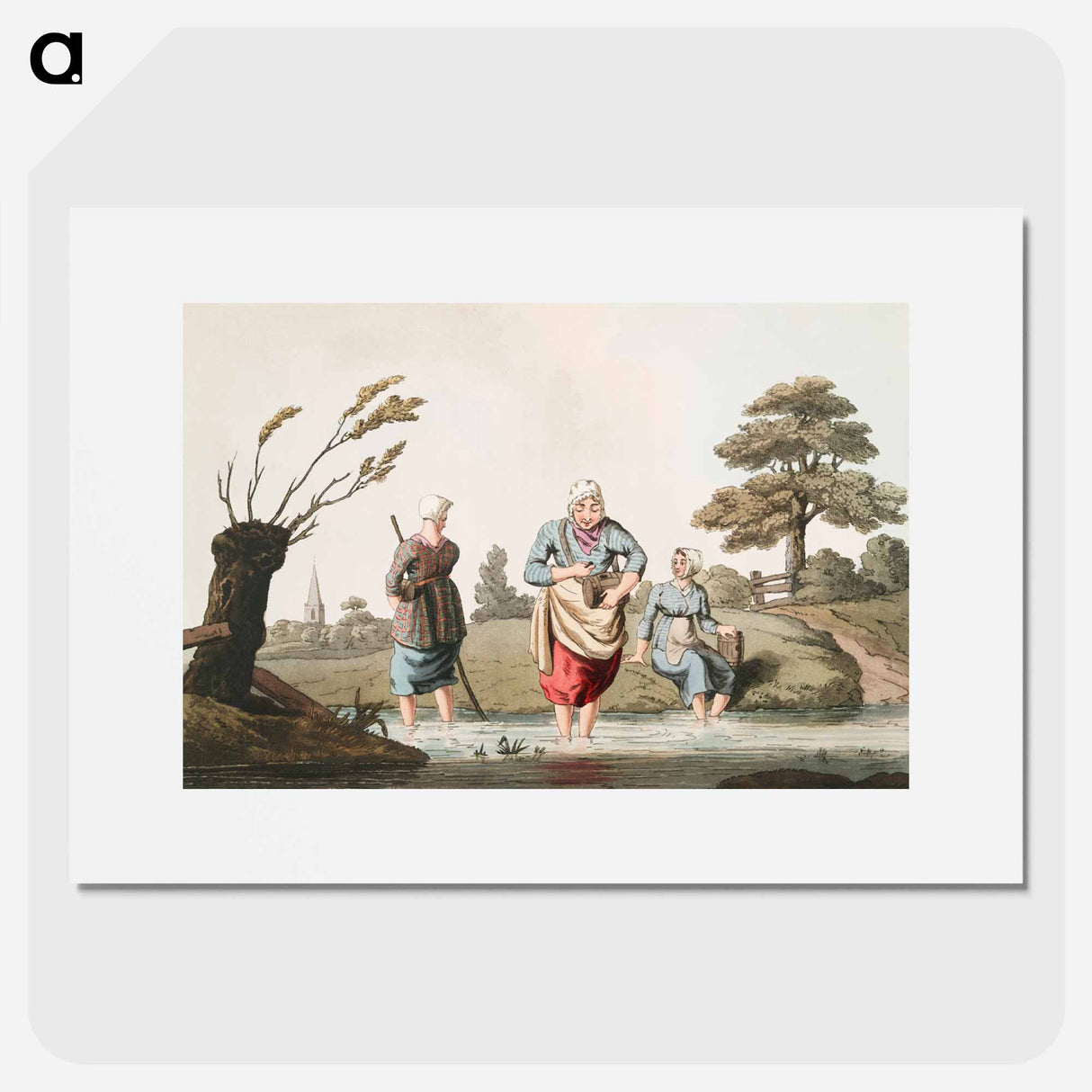 Illustration of leech finders - 19世紀のヨークシャー Poster.