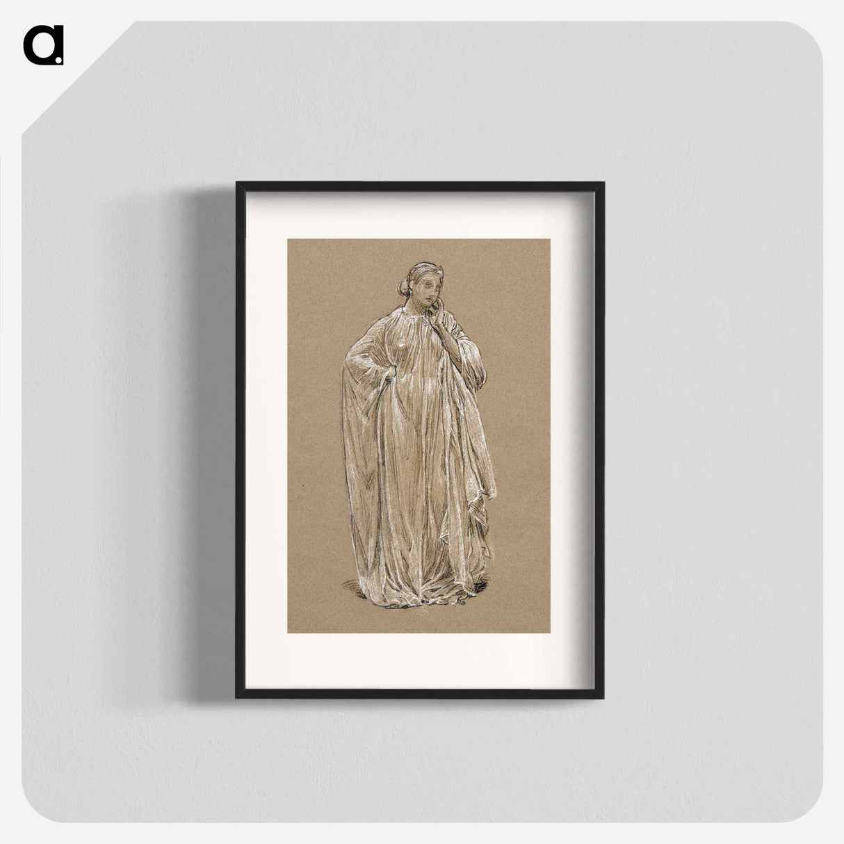 Draped Model - アルバート ジョセフ ムーア Poster.