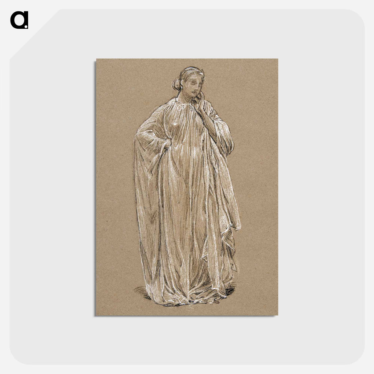 Draped Model - アルバート ジョセフ ムーア Postcard.