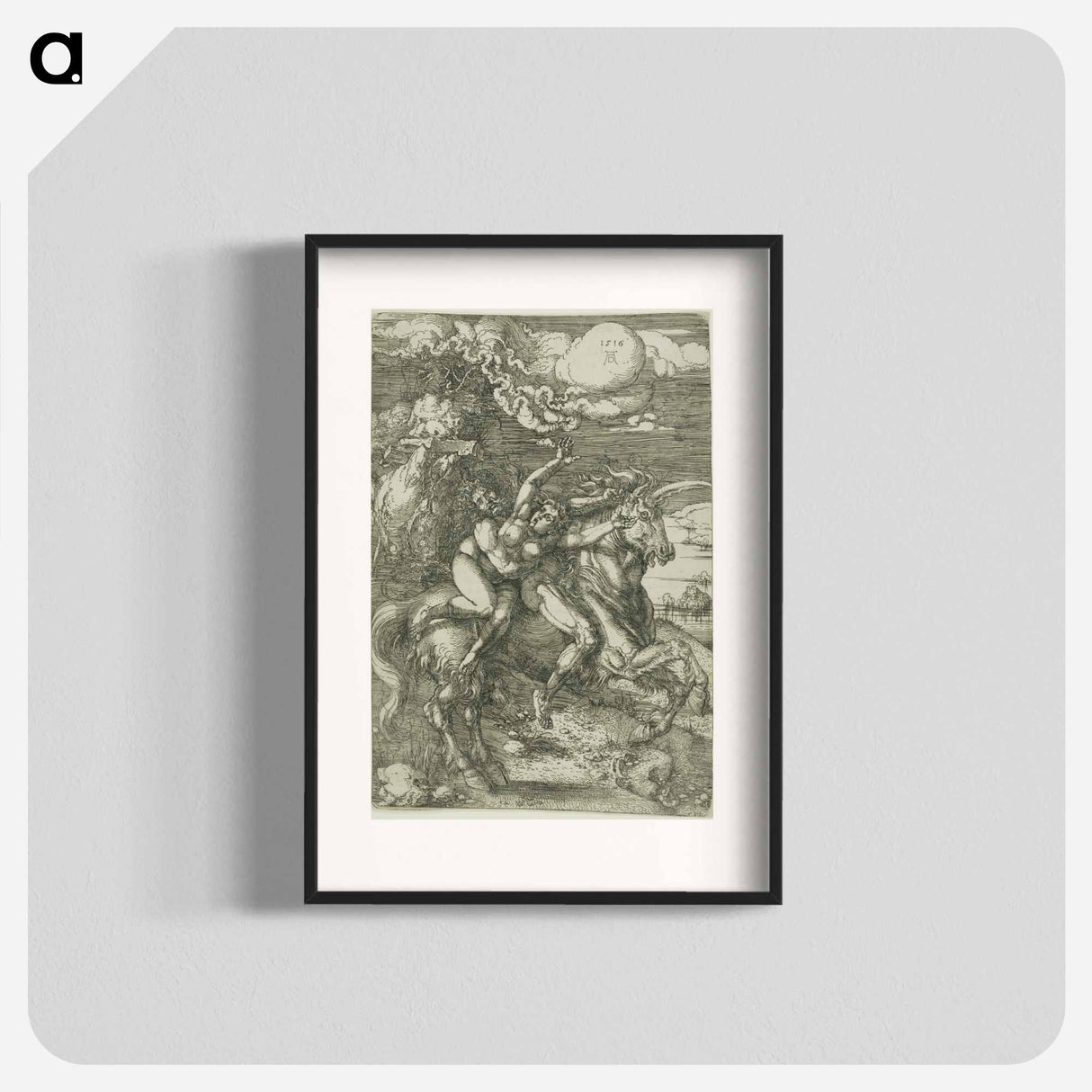 The Abduction of Proserpine on a Unicorn - アルブレヒト デューラー Poster.