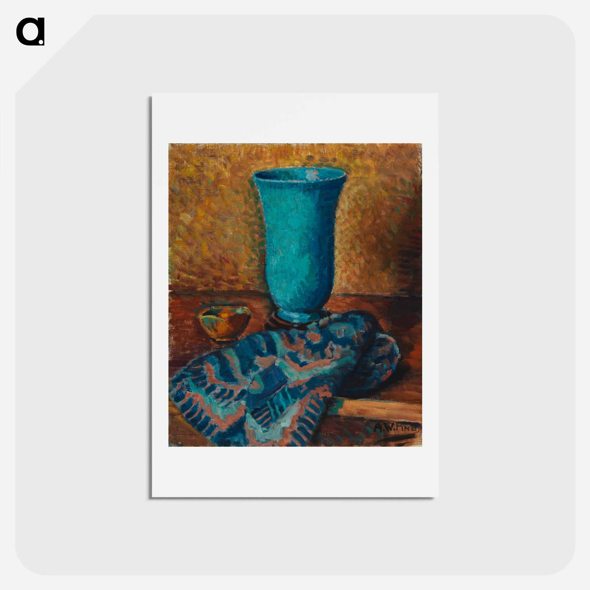 Sininen maljakko - アルフレッド ウィリアム フィンチ Postcard.