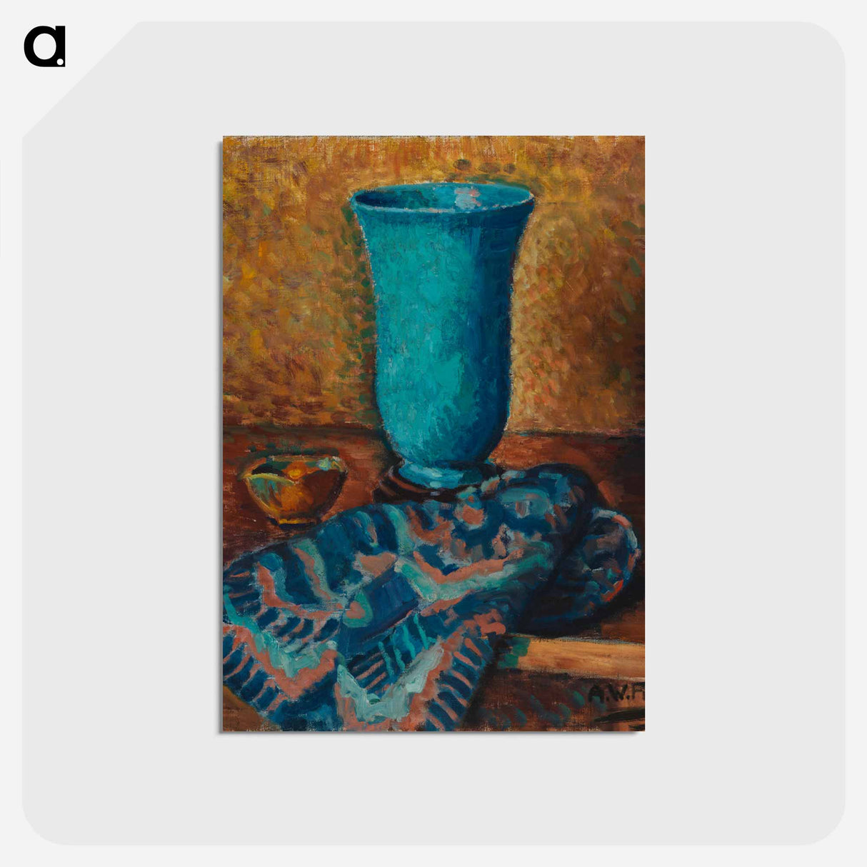 Sininen maljakko - アルフレッド ウィリアム フィンチ Postcard.